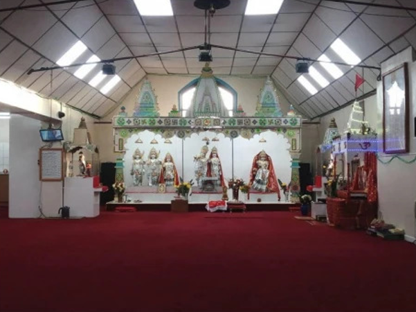 Interior of the Hindu Temple, Cheltenham. Image courtesy of Ajit Singh.
