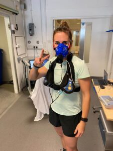 Lorea Sarobe undergoing tests at Oxstalls