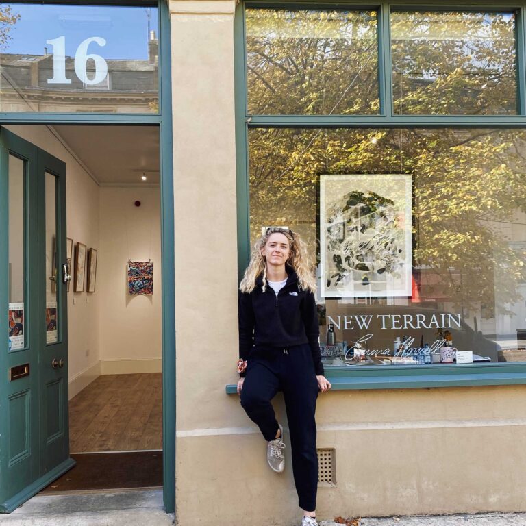 Emma Howell stood outside art gallery