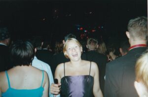 Gemma Cozens at the Summer Ball in 1999