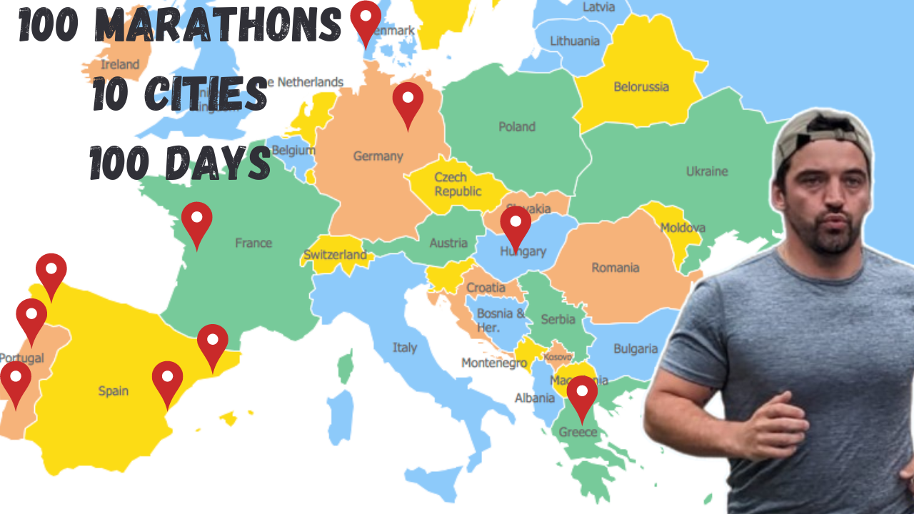 100 marathons in 100 days across Europe to raise awareness of men’s mental health struggles