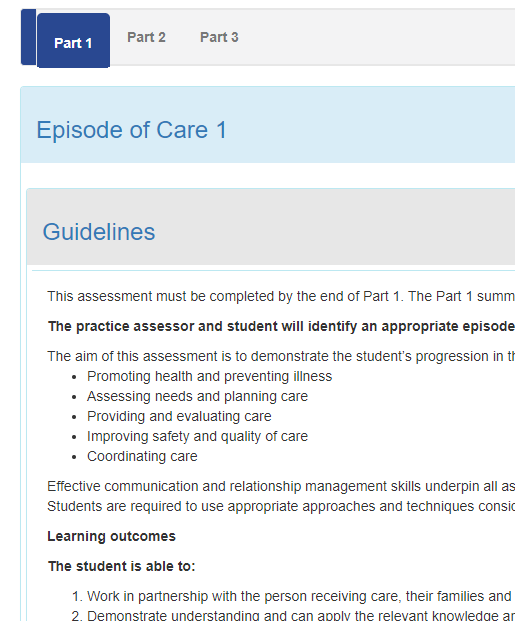 Episodes of care