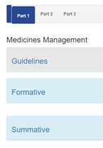 Medicines management: Guidance tabs in ePad