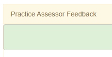 Practice assessor feedback