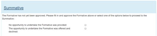Summative section