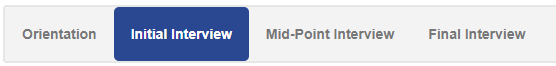Initial interview tab in ePAD platform