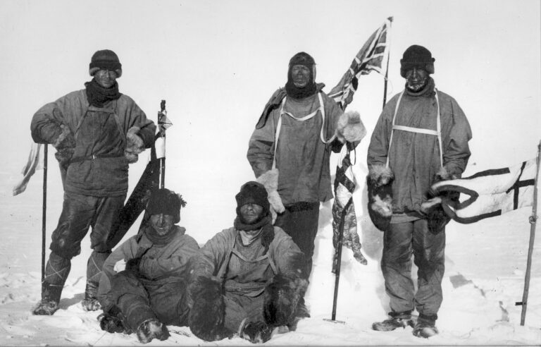 -R Edward Wilson, Henry Bowers, Edgar Evans, Robert Scott, And Lawrence Dates, Taken By Henry Bowers At The Southpole.1912