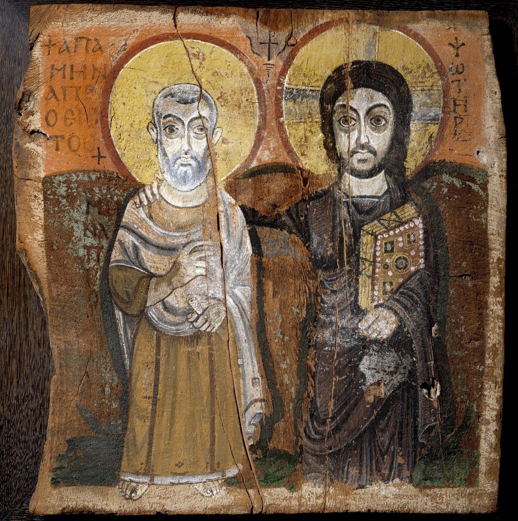 Two figures - Jesus and a man