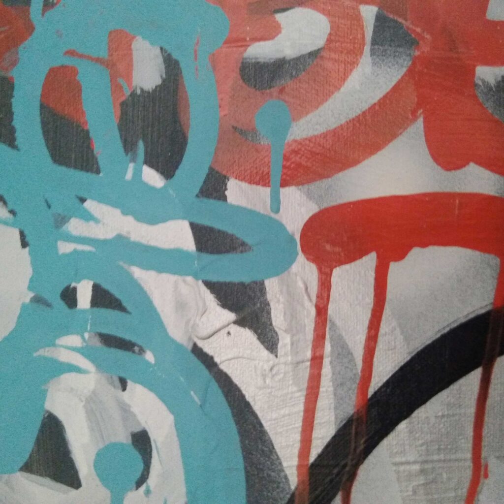 Colourful graffiti on a wall.