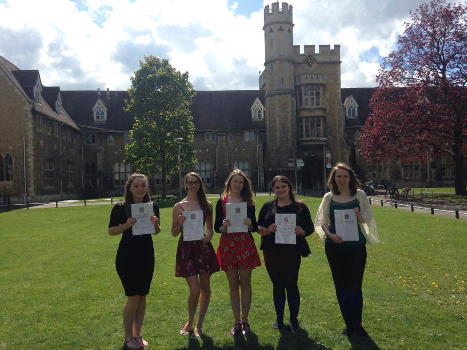 Erika (2nd from right) celebrating achievement at FCH