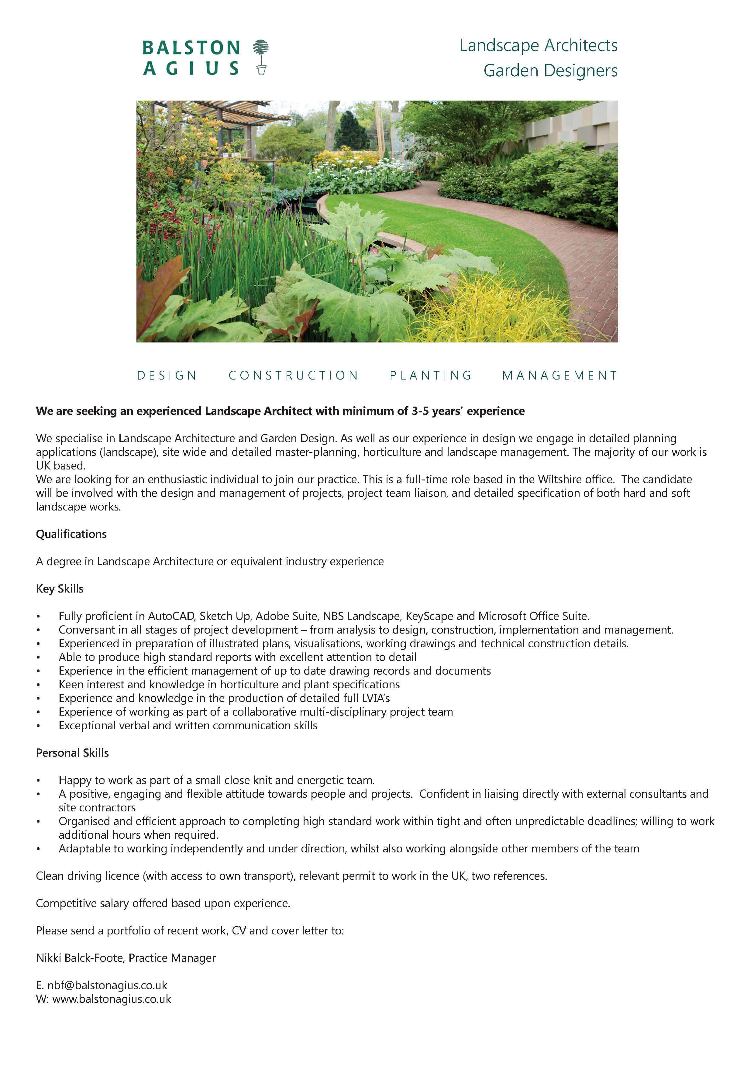 Landscape Architect Advert