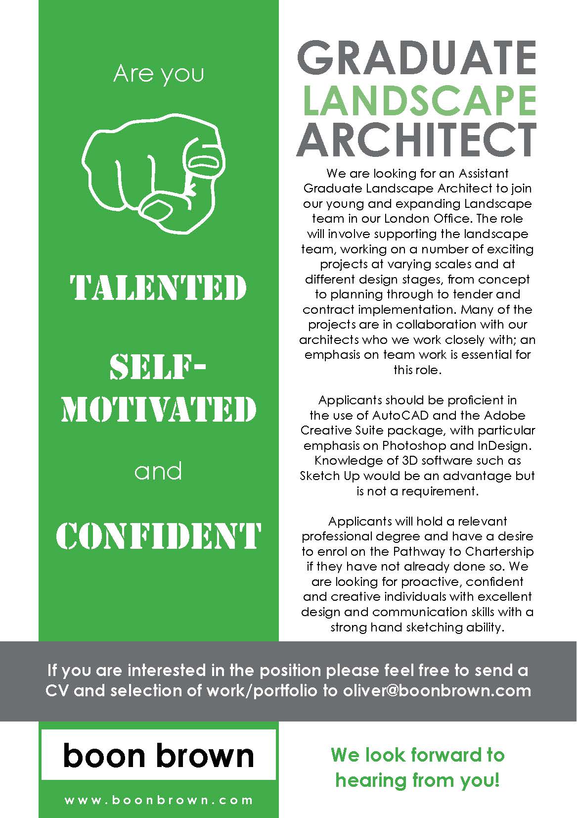 Landscape Architect position Boon