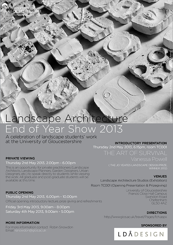 UoG Landscape Architecture EoYS flier 2013