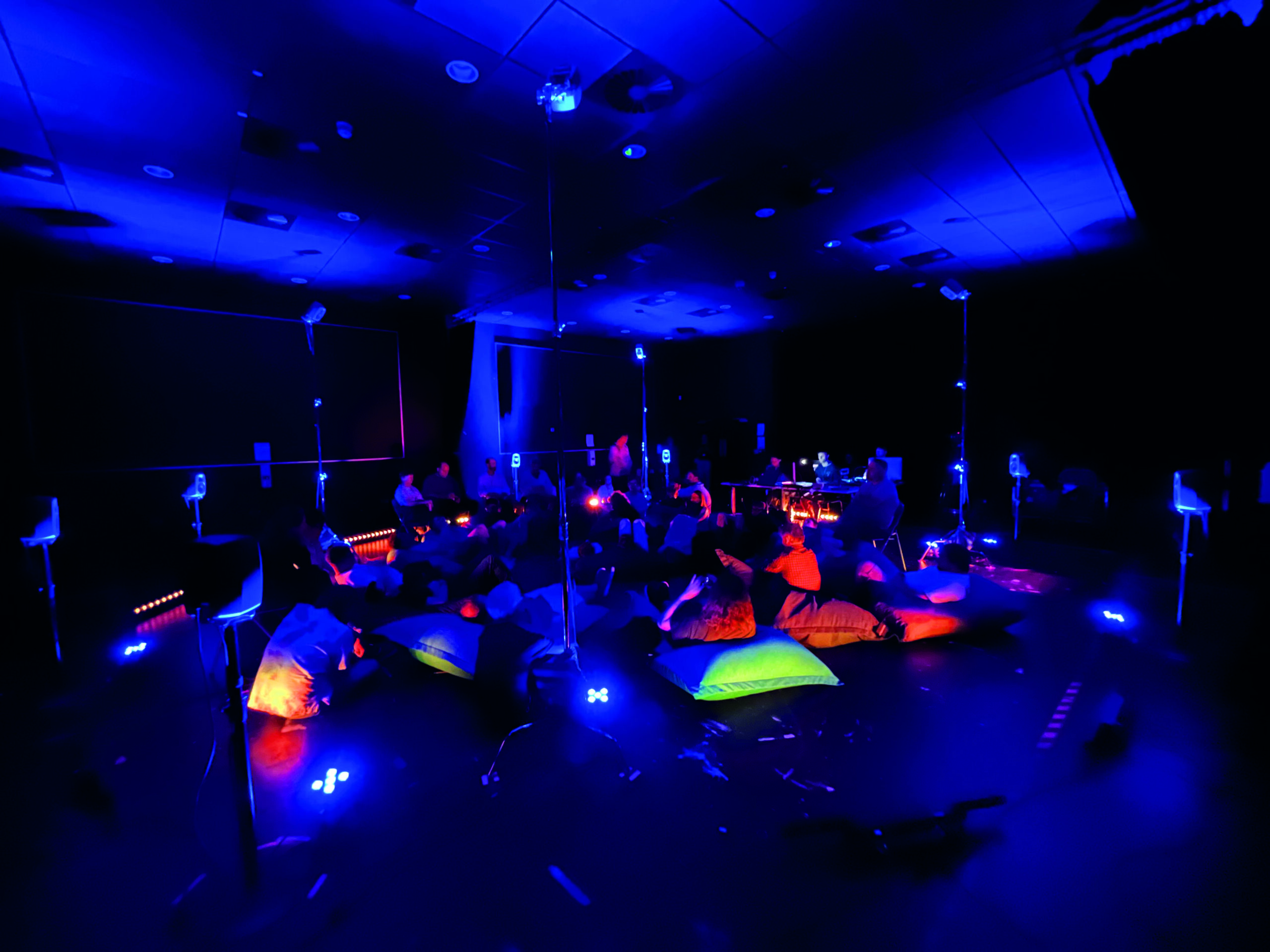 Attendees at spatial audio event at the University