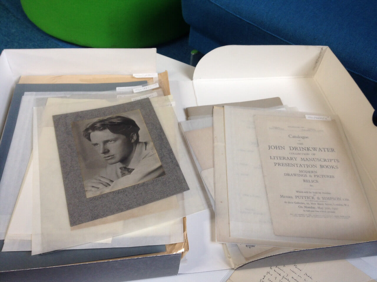 Some of the original documents from the collection
