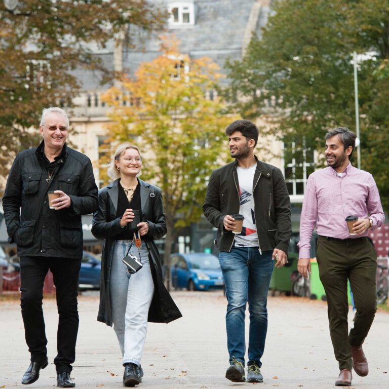 Students and lecturer in Cheltenham